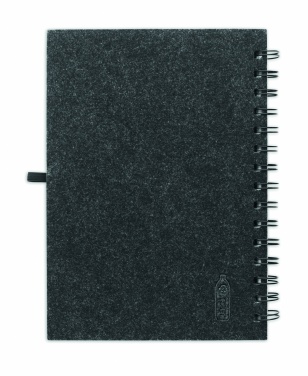 Logo trade corporate gift photo of: A5 RPET felt cover notebook